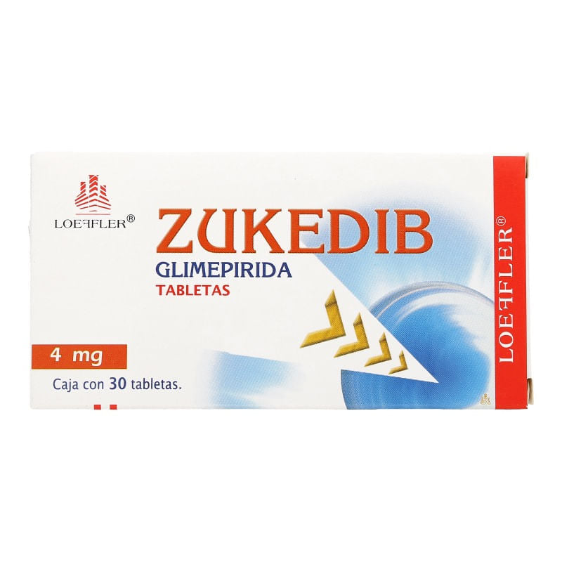 Zukedib 4Mg Con 30 Tabletas (Glimepirida)