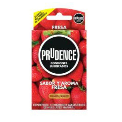 Condón Prudence Fresa Con 3 - WeCare Pharma