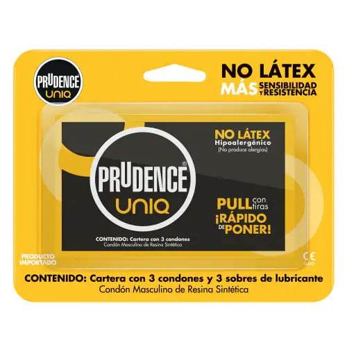 Condón Prudence Uniq Con 3 - WeCare Pharma