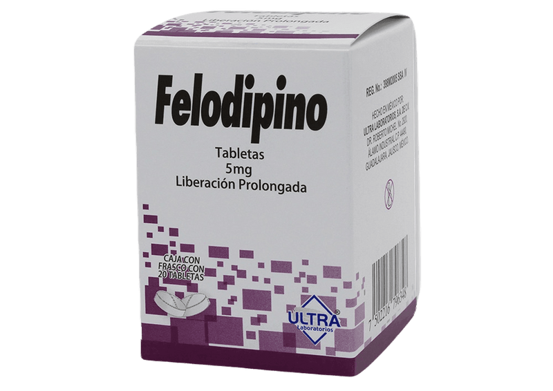 Felodipino 5Mg Lp Con 20 Ultra Tabletas - WeCare Pharma