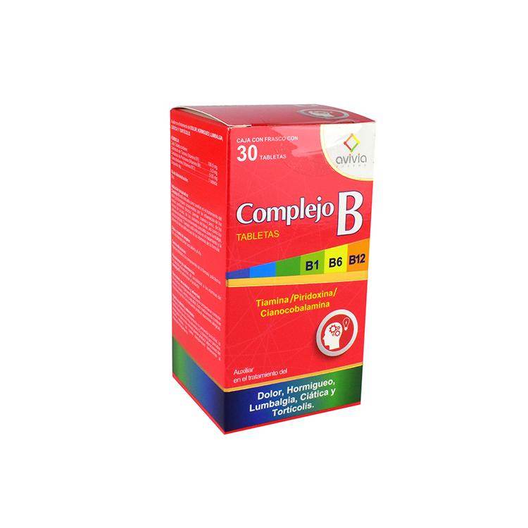 Complejo B Con 30 Avivia Tabletas (Tiamina/Piridoxina/Cianocobalamina) - WeCare Pharma