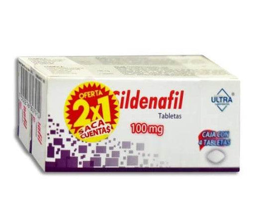 Sildenafil 100Mg Con 4 2X1 Ultra Tabletas - WeCare Pharma