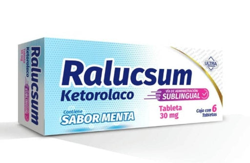 Relucsum (Ketorolaco) Sub L 30Mg Con 6 Tabletas Menta - WeCare Pharma