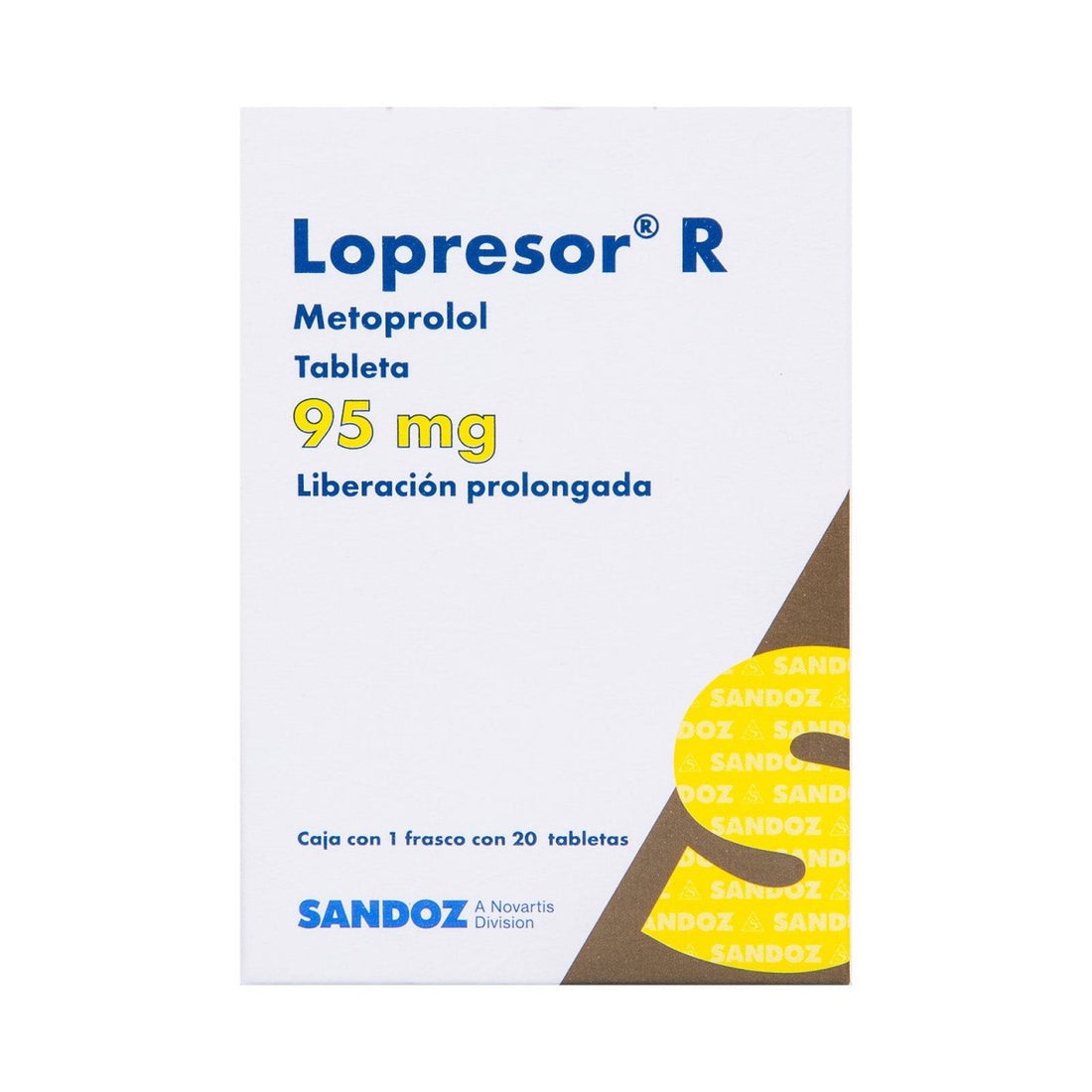 Lopresor R 95Mg Con 20 Tabletas (Metoprolol)