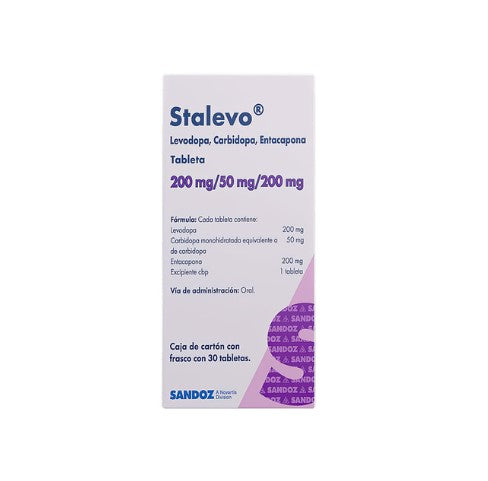 Stalevo 200Mg/50Mg/200Mg Con 30 Tabletas (Levodopa/Carbidopa/Entacapona)