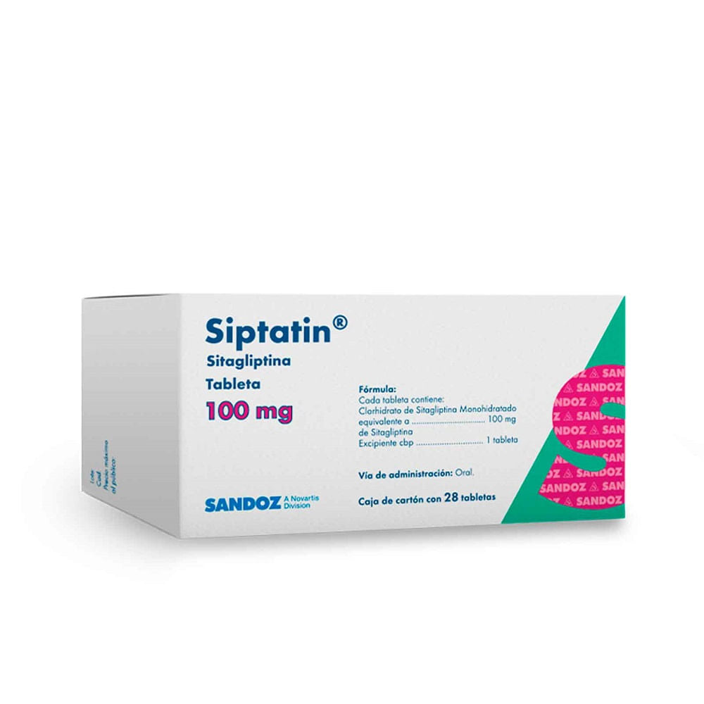 Siptatin 100Mg Con 28 Tabletas (Sitagliptina)