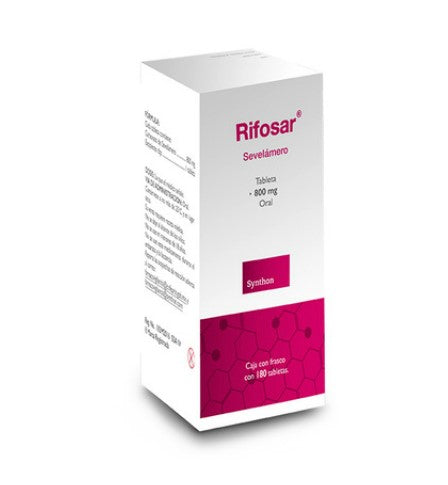 Rifosar 800Mg Con 180 Tabletas (Sevelamero)