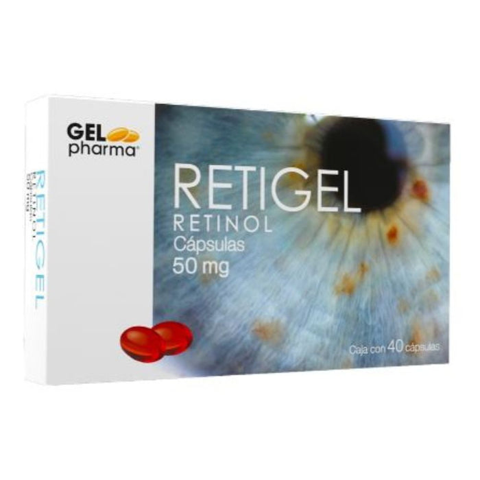 Retigel 50Mg Con 40 Capsulas (Retinol)