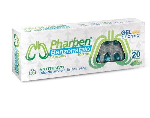 Pharben 100Mg Con 20 Capsulas (Benzonatato) - WeCare Pharma