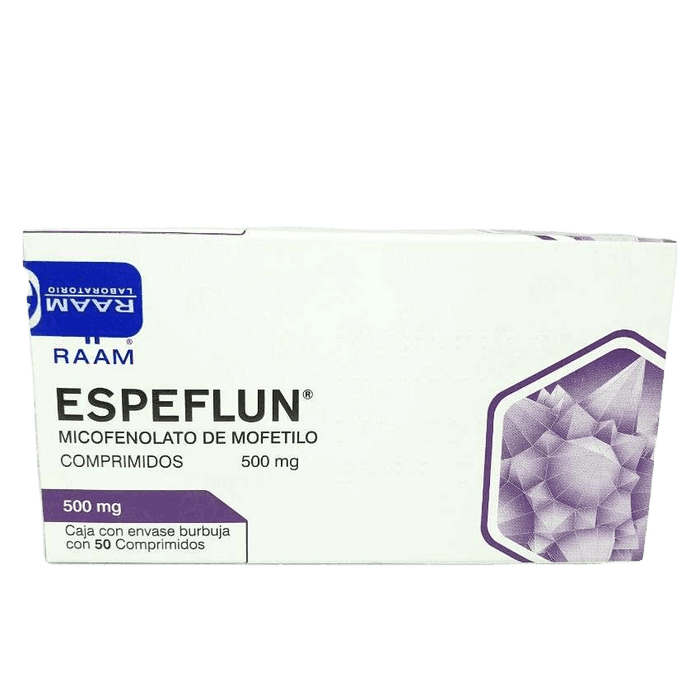 Espeflun 500Mg Con 50 Tabletas (Micofenolato De Mofetilo) - WeCare Pharma