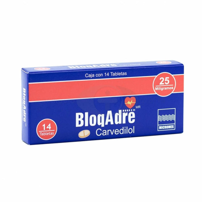 Bloqadre 25Mg Con 14 Tabletas (Carvedilol)