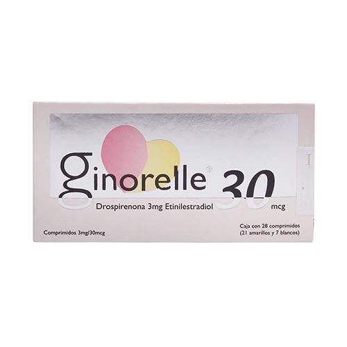 Ginorelle 30 3Mg/30Mcg Con 28 Comprimidos (Drospirenona/Etinilestradiol)