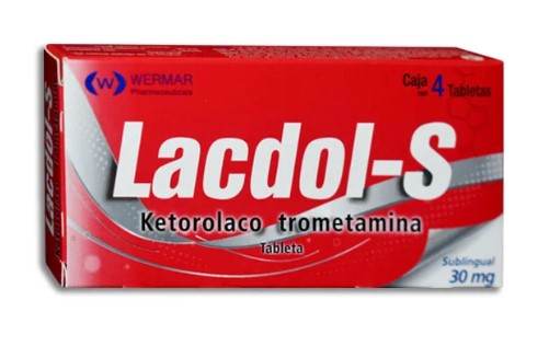 Lacdol-S Sub 30Mg Con 4 Tabletas (Ketorolaco Trometamina) - WeCare Pharma
