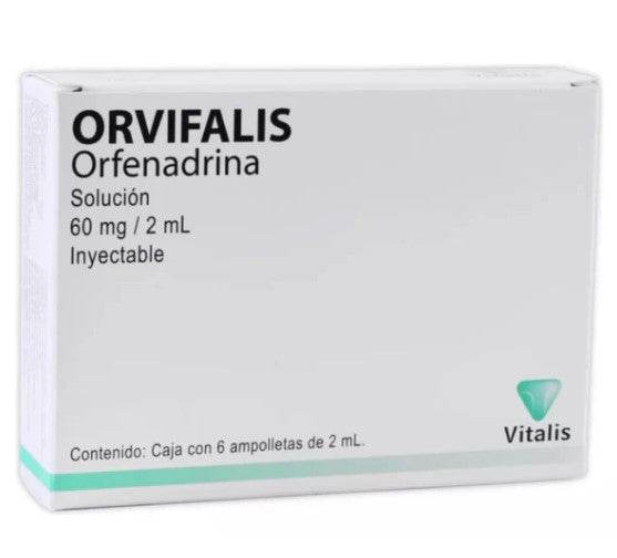 Orvifalis 60Mg/2Ml Con 6 Ampulas (Orfenadrina) - WeCare Pharma