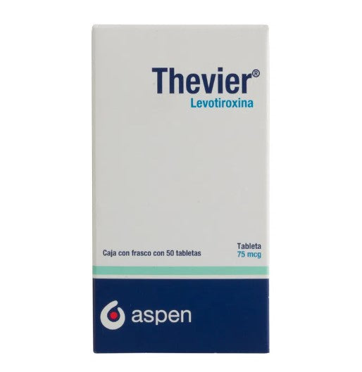 Thevier 75Mcg Con 50 Tabletas (Levotiroxina Sodica)