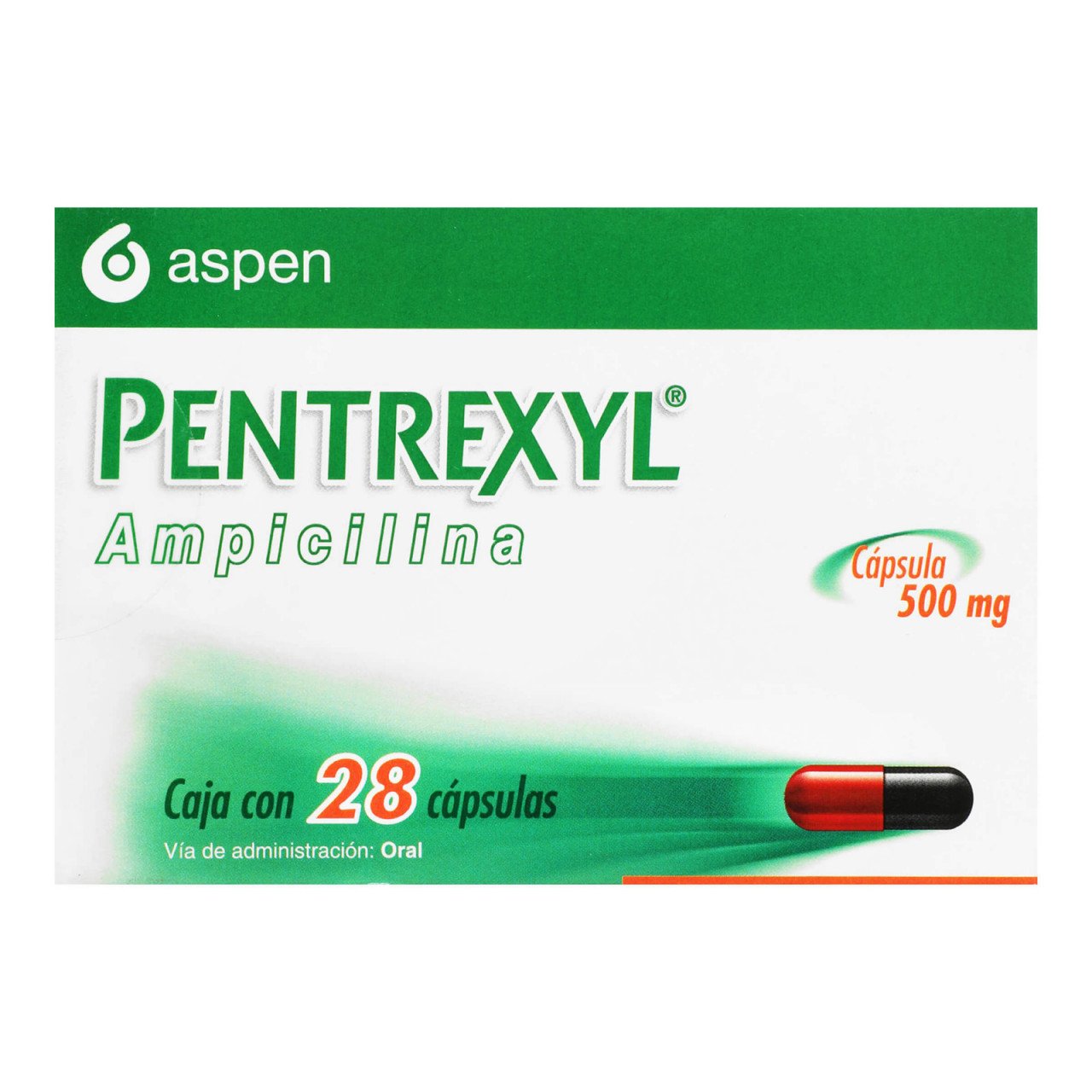 Pentrexyl 500Mg Con 28 Capsulas (Ampicilina)