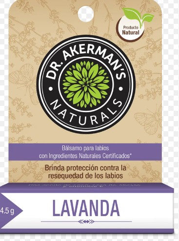 Balsamo Labial Lavanda Dr.Akermans 4.5G