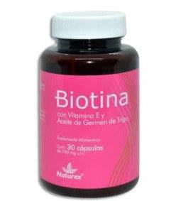 Biotina/Vitamina E/Germen De Trigo 700Mg Con 30 Naturex Capsulas - WeCare Pharma