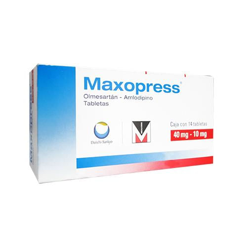 Maxopress 40Mg/10Mg Con 14 Tabletas (Olmesartan/Amlodipino)