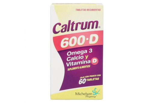 Caltrum 600+D Con 60 Tabletas (Omega 3/Calcio/Vitamina D) - WeCare Pharma