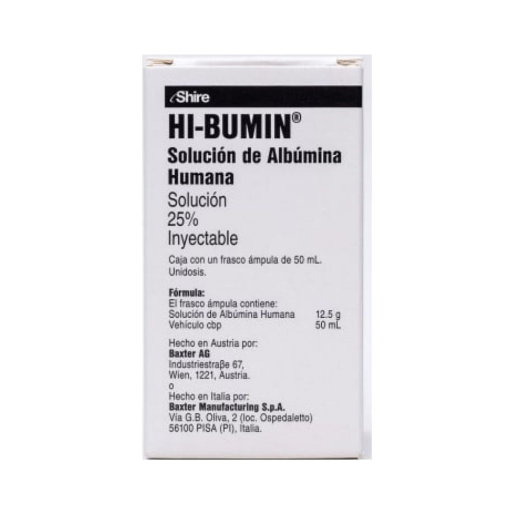 Hi-Bumin Frasco 25% 50Ml Ampulas (Albumina)