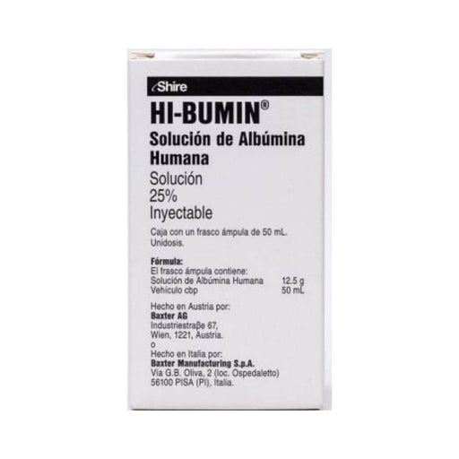 Hi-Bumin Frasco 25% 50Ml Ampulas (Albumina) - WeCare Pharma