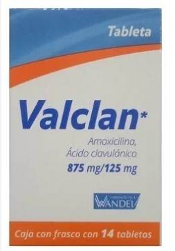 Valclan 875/125Mg Con 14 Tabletas (Amoxicilina/Clavulanato) - WeCare Pharma