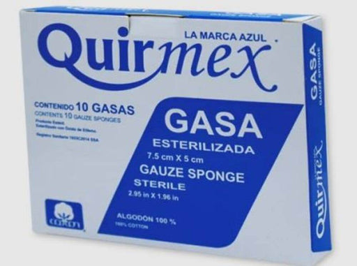Gasa Estéril Quirmex 7.5Cm X5M Con 10 - WeCare Pharma