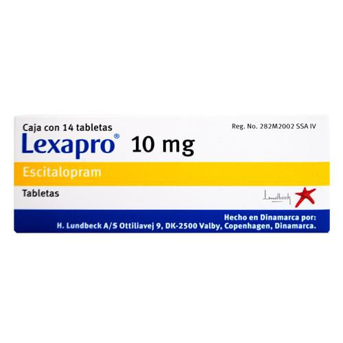 Lexapro 10Mg Con 14 Tabletas (Escitalopram)