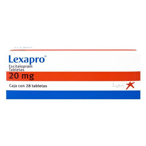 Lexapro 20Mg Con 28 Tabletas (Escitalopram)