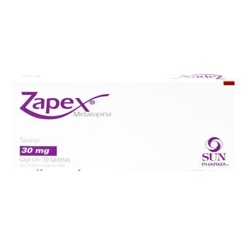 Zapex 30Mg Con 20 Tabletas (Mirtazapina)