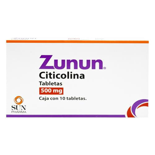 Zunun 500Mg Con 10 Tabletas (Citicolina)