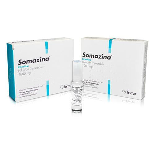 Somazina 1000Mg/4Ml Con 5 Ampulas (Citicolina)