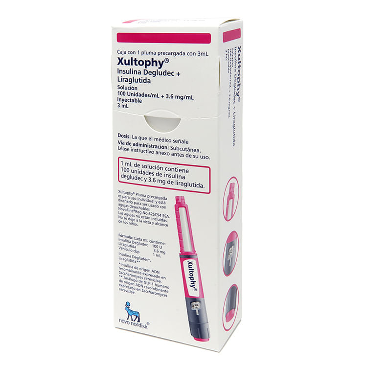 Xultophy Pluma 3.6Mg/Ml 3Ml Con 1 (Insulina Degludec/Liraglutida)