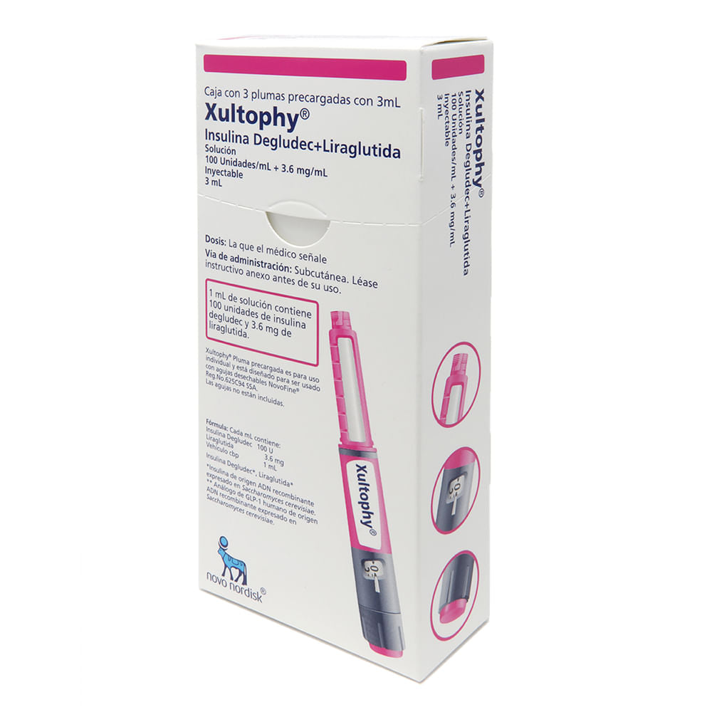 Xultophy Pluma 3.6Mg/Ml 3Ml Con 3 (Insulina Degludec/Liraglutida)