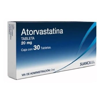 Atorvastatina 20Mg Con 30 Suanca Tabletas