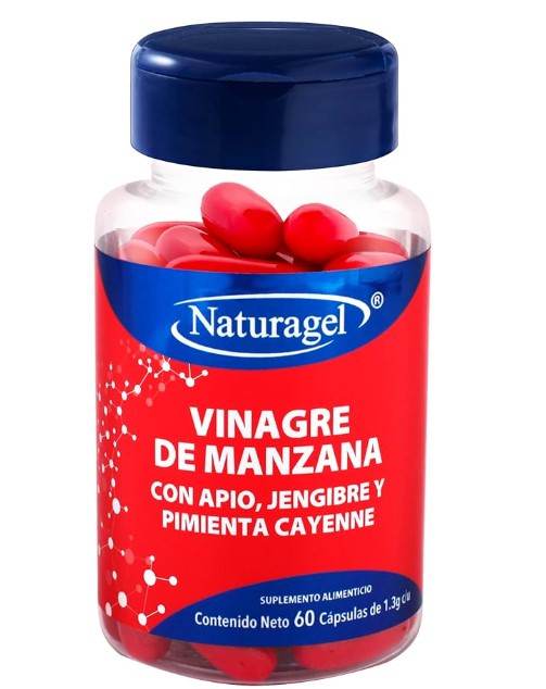 Naturagel Con 60 Capsulas (Vinagre De Manzana/Apio/Jengibre/Cayene/Omega) - WeCare Pharma
