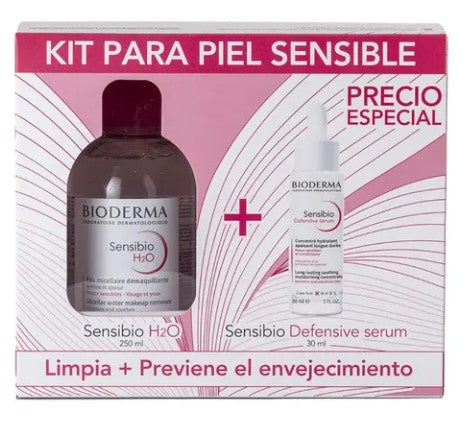 Bioderma Kit Sensibio Agua Micelar 250Ml + Defensive Serum 40Ml