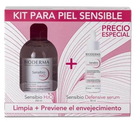 Bioderma Kit Sensibio Agua Micelar 250Ml + Defensive Serum 40Ml - WeCare Pharma