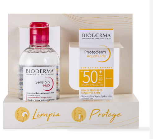 Bioderma Kit Pothoderm Aquafluide Fps50+ Sensibio H2O 250Ml