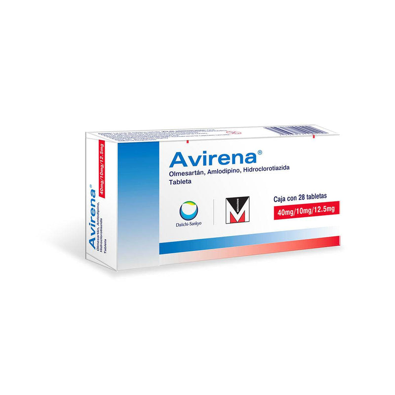 Avirena (Olmesartan/Amlodipino/Hidroclotiazida) 40/10/12.5Mg Tabletas Con 28 - WeCare Pharma