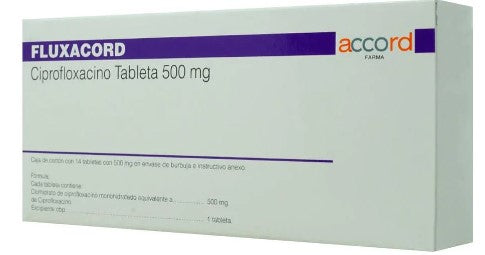 Fluxacord 500Mg Con 14 Tabletas (Ciprofloxacino)