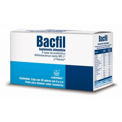 Bactil Polvo 6G Con 30 Sobres (Postbiotico/Bifidobacterium Lactis/Fibersol)