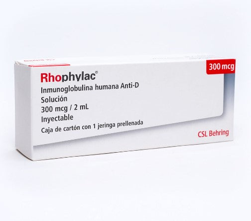 Rhophylac Jeringa 300Mcg 2Ml Con 1 (Inmunoglobulina Humana Anti-D)