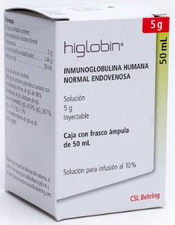 Higlobin Frasco 5G Con 1 Ampulas (Inmunoglobulina Humana Normal)