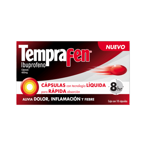 Tempra Fen (Ibuprofeno) Capsulas 400Mg Con 10 - WeCare Pharma