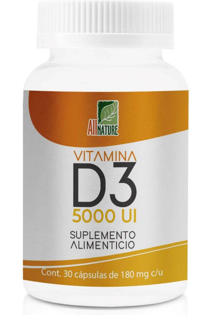Vitamina D3 5000 Unid Con 30 All Nature Capsulas - WeCare Pharma