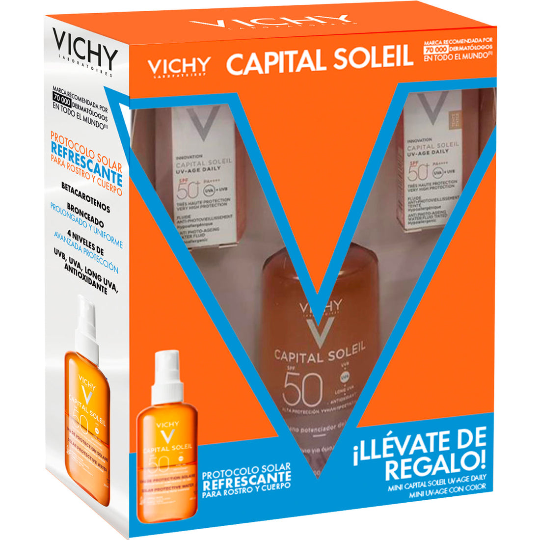 Vichy Capital Soleil Kit Aguas Solares Fps50 Con 3