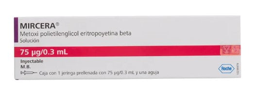 Mircera Jeringa 75Mcg/0.3Ml Con 1 (Metoxipolietilenglicol Epoetina Beta)