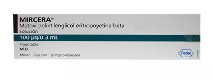 Mircera Jeringa 100Mcg/0.3Ml Con 1 (Metoxipolietilenglicol Epoetina Beta)